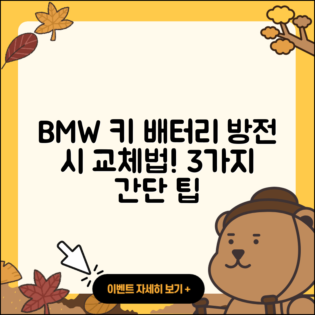 BMW 스마트키 배터리 방전 시 교체하는 3가지 방법