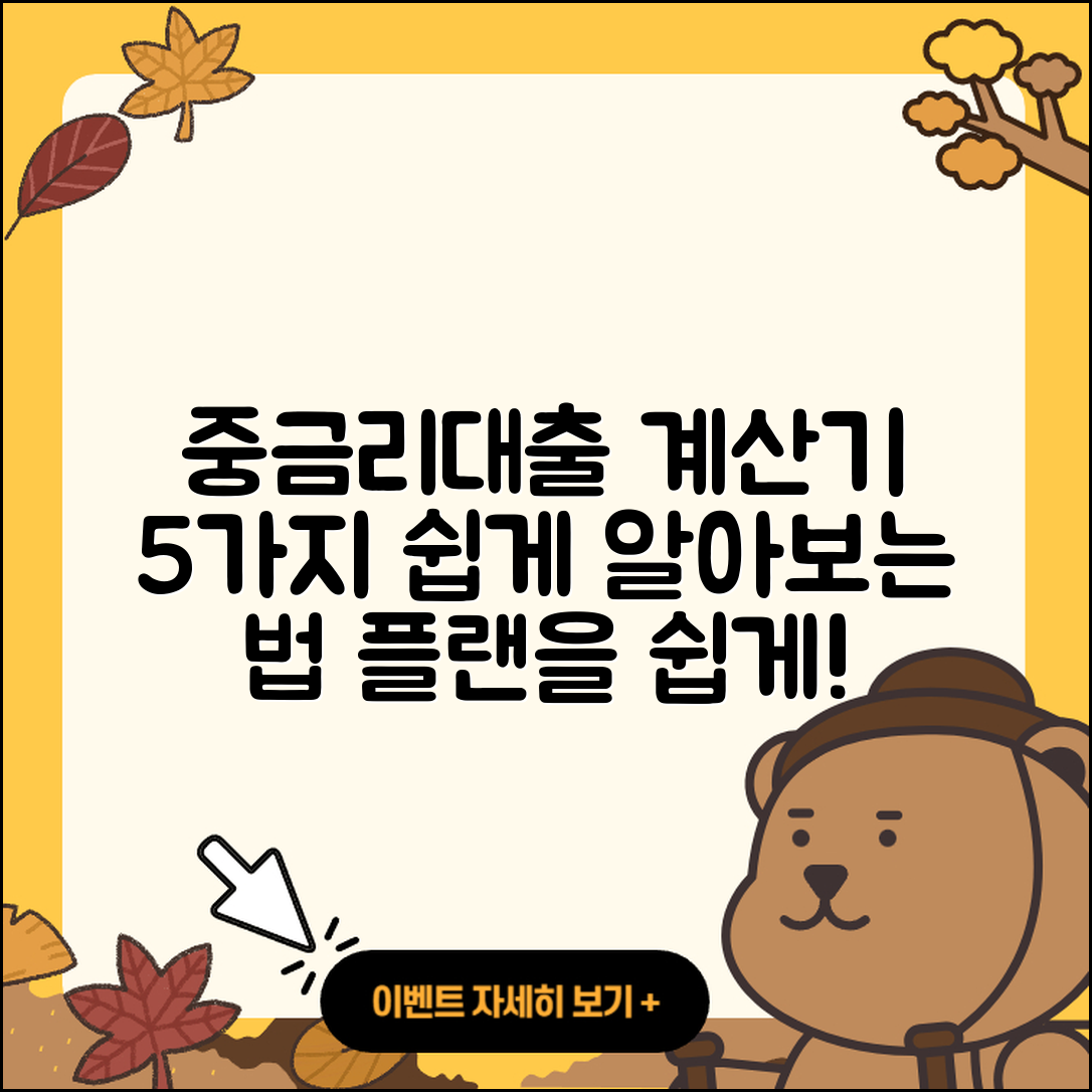 중금리대출 계산기로 쉽게 알아보는 5가지