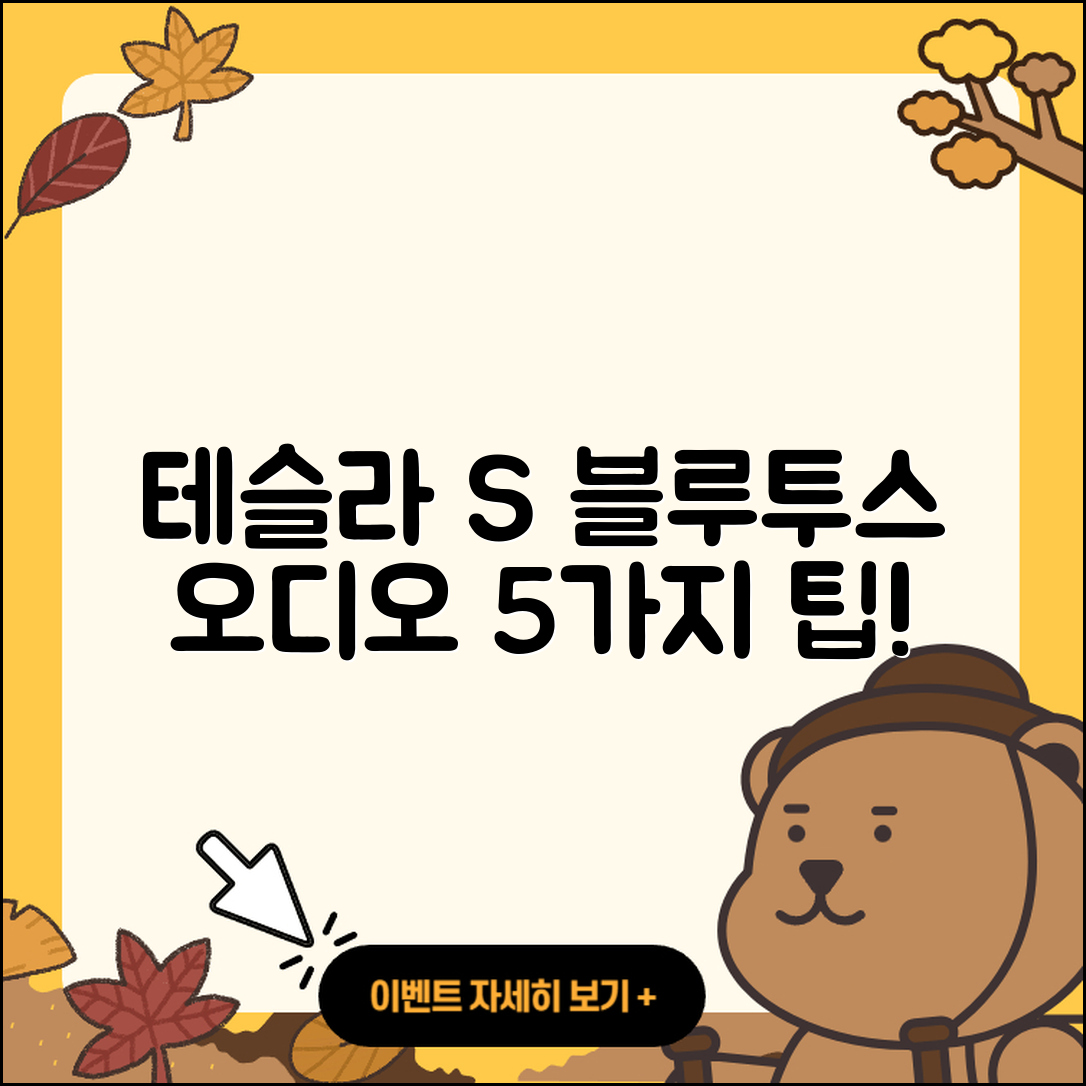 테슬라 모델 S 블루투스 오디오 5가지 팁
