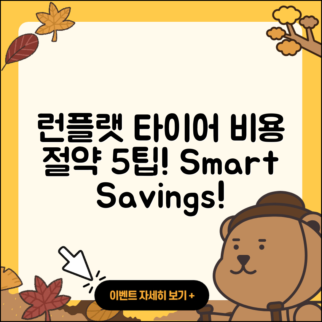 런플랫 타이어 비용 알기 쉬운 5가지 팁