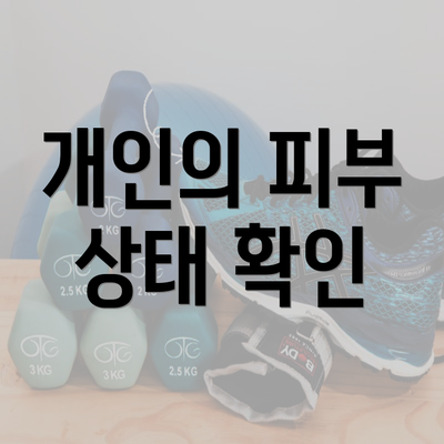 개인의 피부 상태 확인