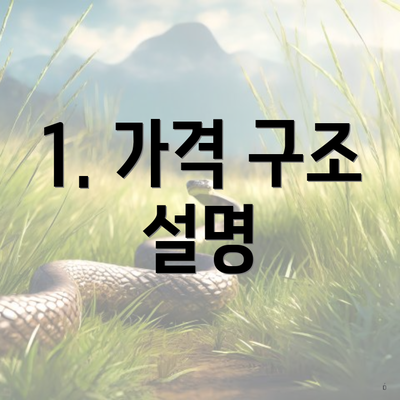 1. 가격 구조 설명