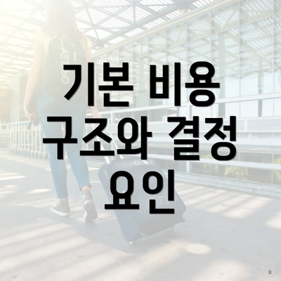 기본 비용 구조와 결정 요인