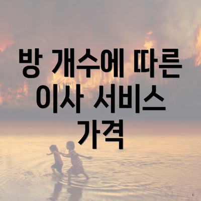 방 개수에 따른 이사 서비스 가격