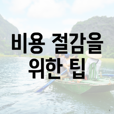 비용 절감을 위한 팁