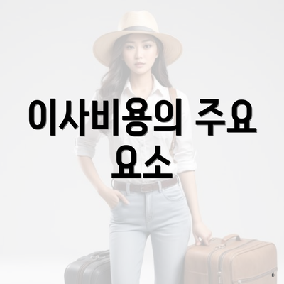 이사비용의 주요 요소