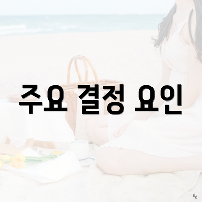 주요 결정 요인