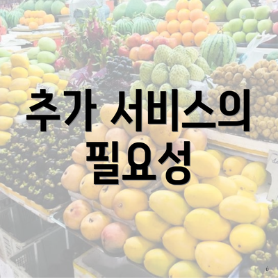 추가 서비스의 필요성