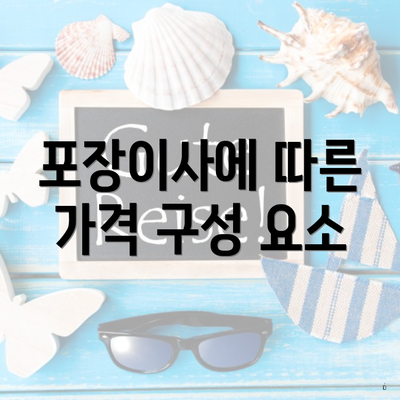 포장이사에 따른 가격 구성 요소