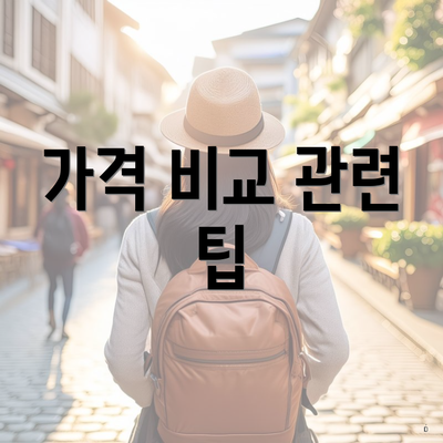 가격 비교 관련 팁