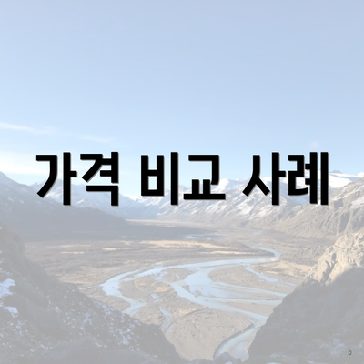 가격 비교 사례