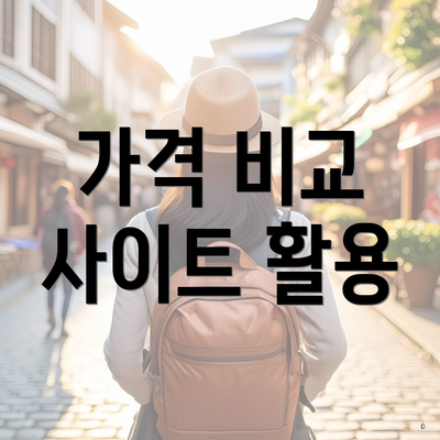 가격 비교 사이트 활용