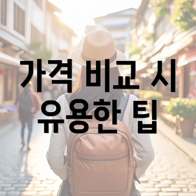 가격 비교 시 유용한 팁