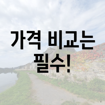 가격 비교는 필수!