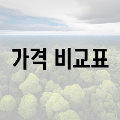 가격 비교표