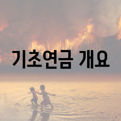 기초연금 개요