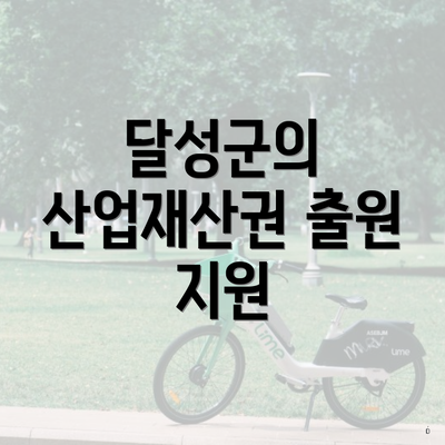 달성군의 산업재산권 출원 지원