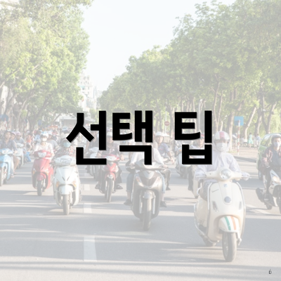 선택 팁