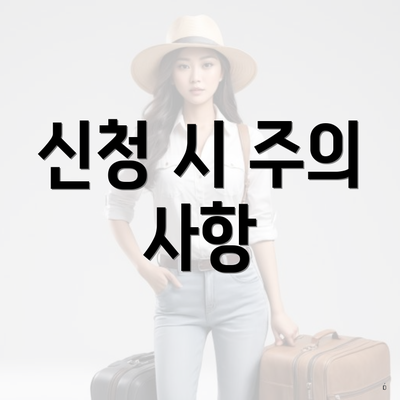 신청 시 주의 사항