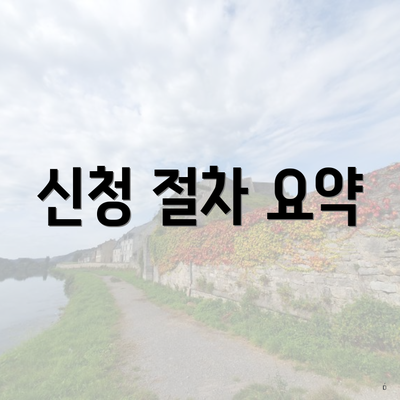 신청 절차 요약