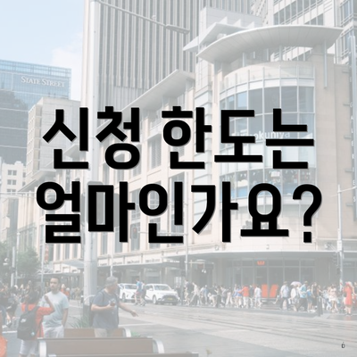 신청 한도는 얼마인가요?
