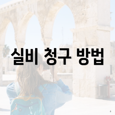 실비 청구 방법