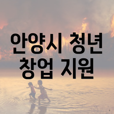 안양시 청년 창업 지원
