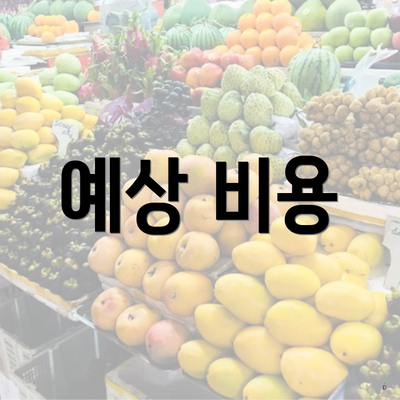 예상 비용