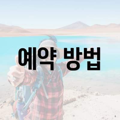예약 방법