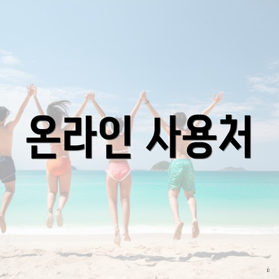 온라인 사용처