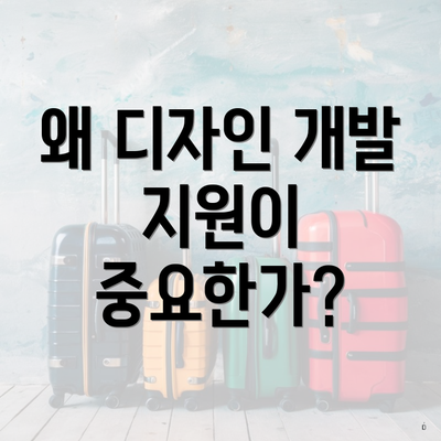 왜 디자인 개발 지원이 중요한가?