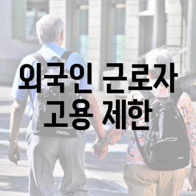 외국인 근로자 고용 제한