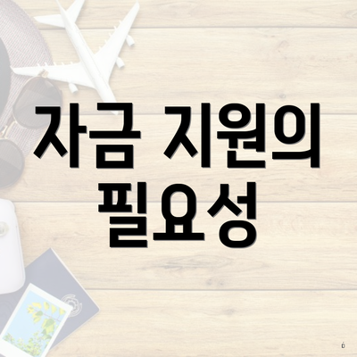 자금 지원의 필요성