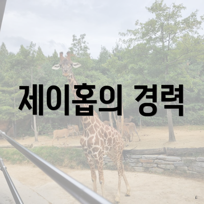 제이홉의 경력