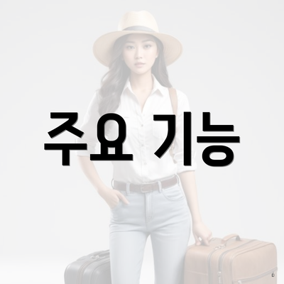 주요 기능