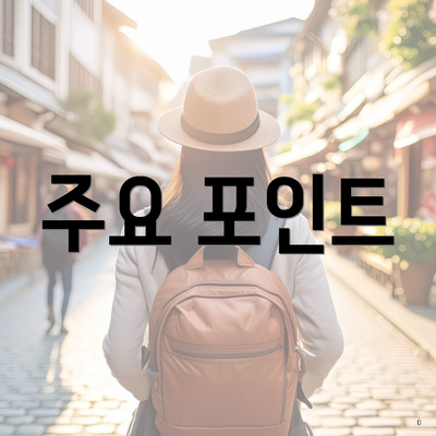 주요 포인트
