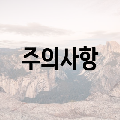 주의사항