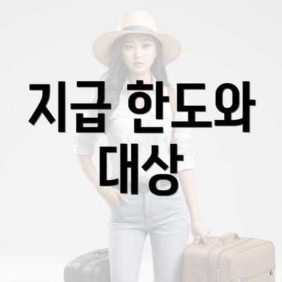 지급 한도와 대상