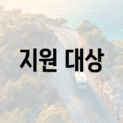 지원 대상