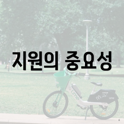 지원의 중요성