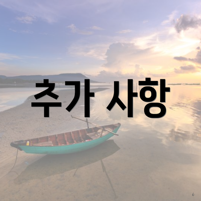 추가 사항