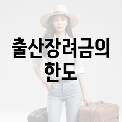 출산장려금의 한도