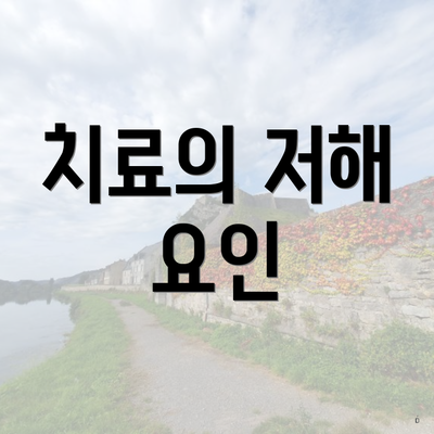 치료의 저해 요인