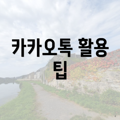 카카오톡 활용 팁