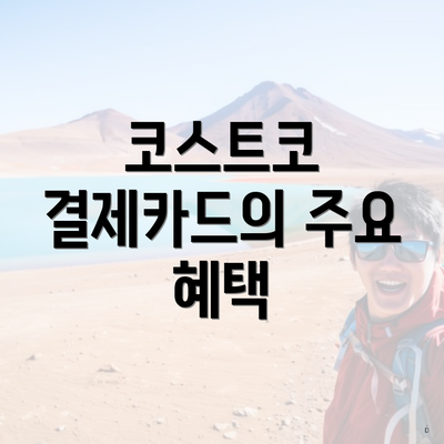코스트코 결제카드의 주요 혜택