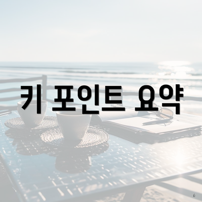 키 포인트 요약