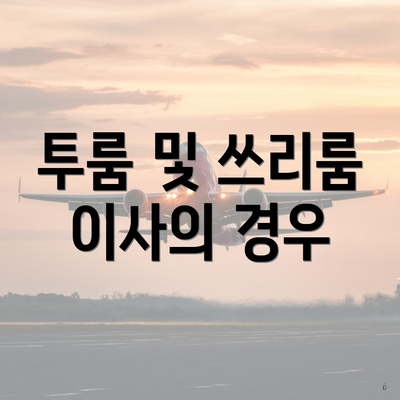 투룸 및 쓰리룸 이사의 경우