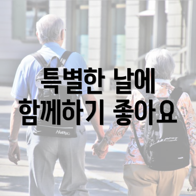 특별한 날에 함께하기 좋아요