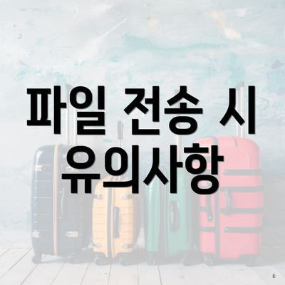 파일 전송 시 유의사항