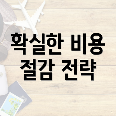 확실한 비용 절감 전략